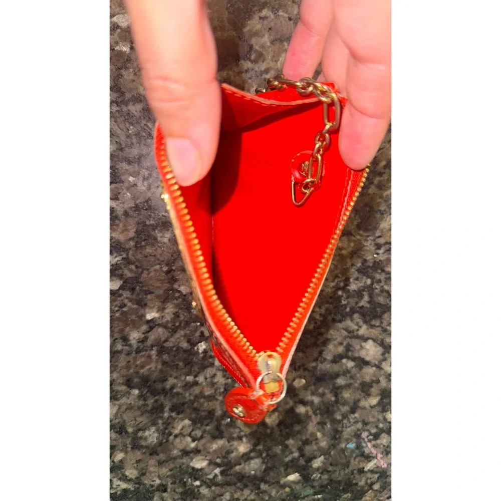AUTHENTIC Louis Vuitton Vernis Key Pouch, Red